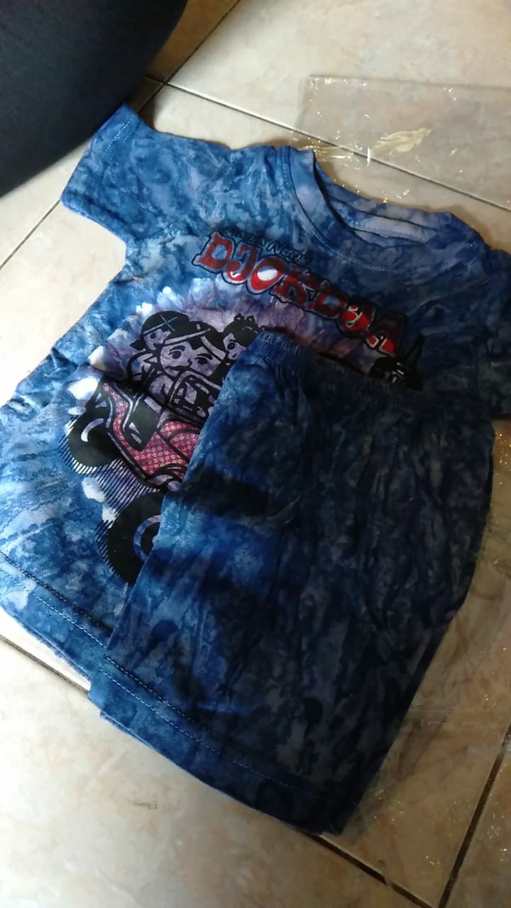 Setelan Kaos Jogja Anak Batik | Bisa Pilih Warna | Setelan Jumbo Anak