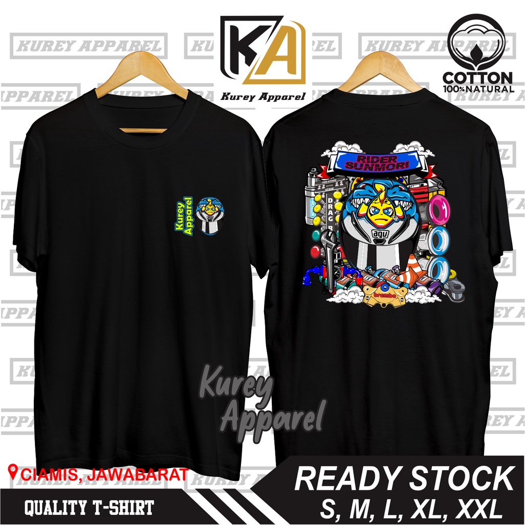 BAJU/KAOS SUNMORI RIDER AGV HELMET ORIGINAL DESAIN - KUREYAPPAREL