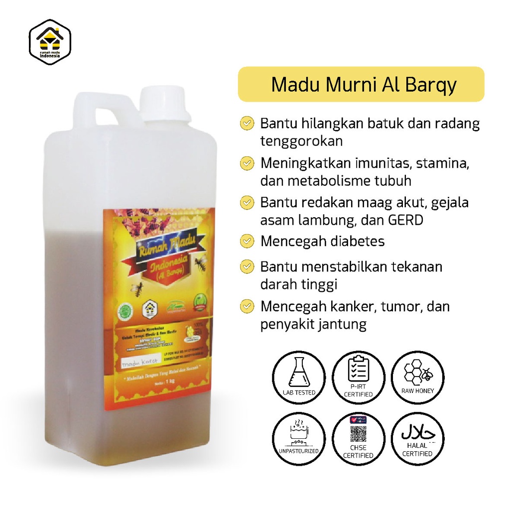 Madu Murni Asli Original Tanpa Campuran Raw Honey 1kg