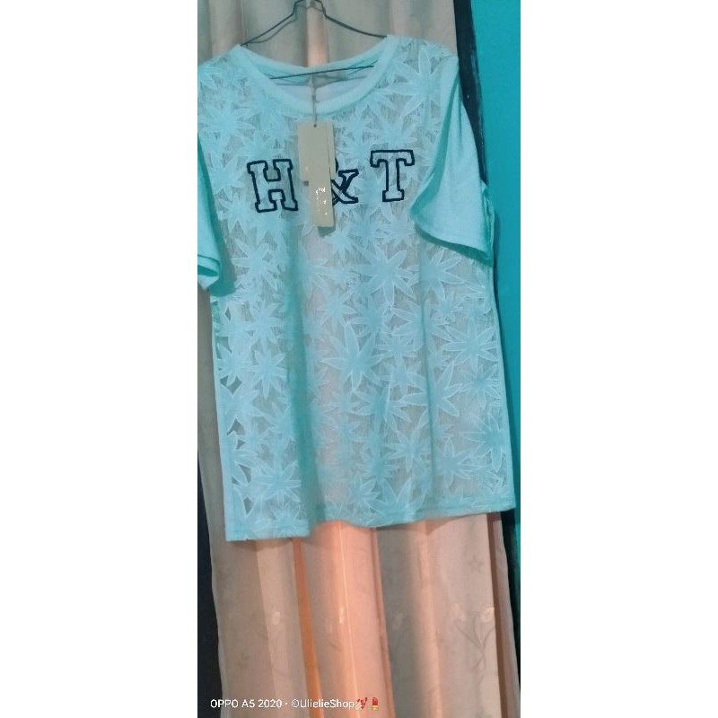 Bisa Bayar ditempat New Kaos Merek H&T Warna ijo Tosca