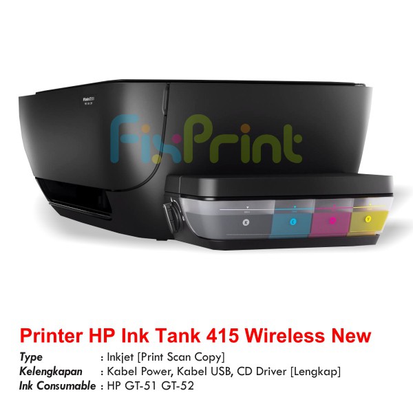 Printer HP Ink Tank 415 Wireless Print HP 415 All-in-One Print Scan Copy WiFi Garansi Resmi