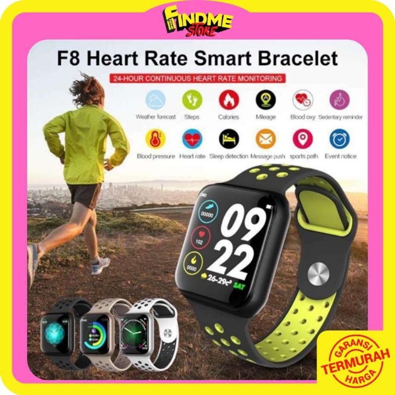 SmartWatch F8 Jam Tangan Pria Jam Tangan Wanita Jam Tangan Pintar Touch Screen
