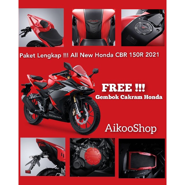 PAKET LENGKAP  AKSESORIS ALL NEW HONDA CBR150R 2021 ORIGINAL AHM / CBR 150R CBR 150 R