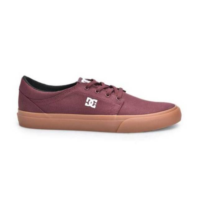 DC Trase TX M sepatu Sneakers Pria Maroon Gum