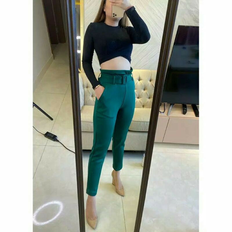 CATHERINE /CELANA PALAZO BELT /FREE BELT /BAHAN TEBAL