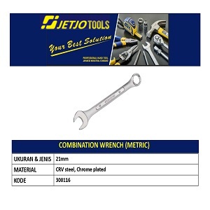 Kunci Ring Pas 21mm JETJO TOOLS 300116 / Combination Wrench (Metric) LAKONI PRO