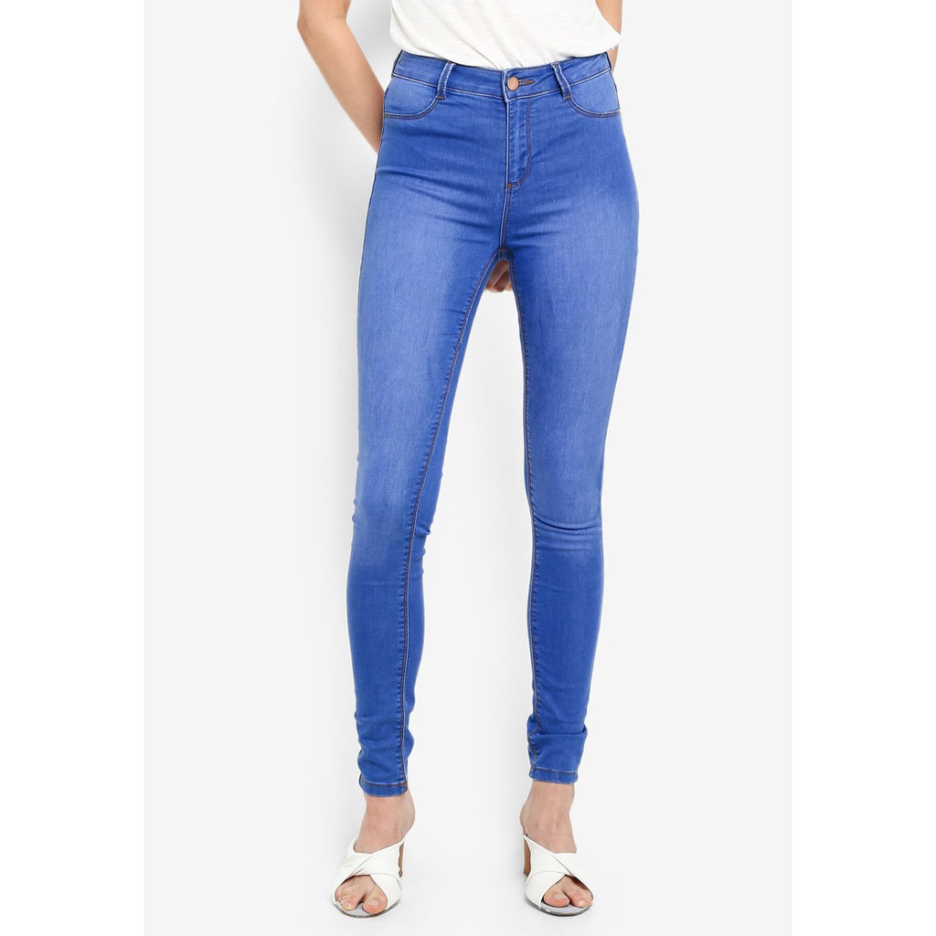 Dazina Celana Jeans Wanita Basic Mid Skinny low Ice Blue