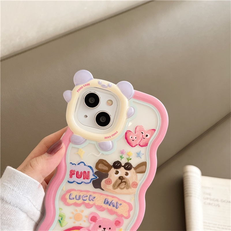Soft Case Pelindung Lensa Shockproof Motif Kartun Monster Kecil Untuk iPhone 14 13 12 11 Pro Max X Xr Xs Max 7 8 6 6s Plus SE 2020