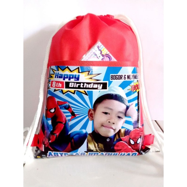 Tas Ultah Ransel Dua kantong Tambah nama dan photo-4