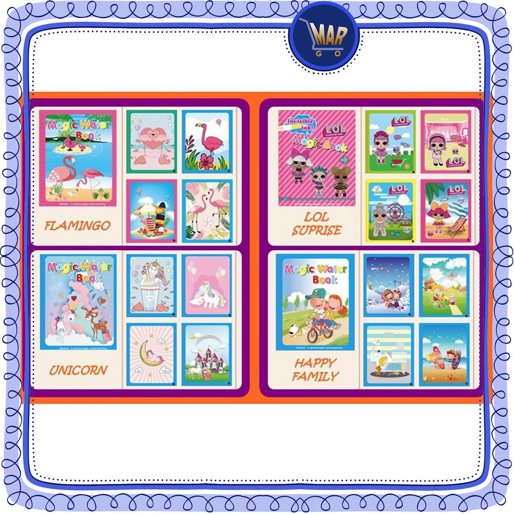 buku mewarnai magic color book buku gambar anak