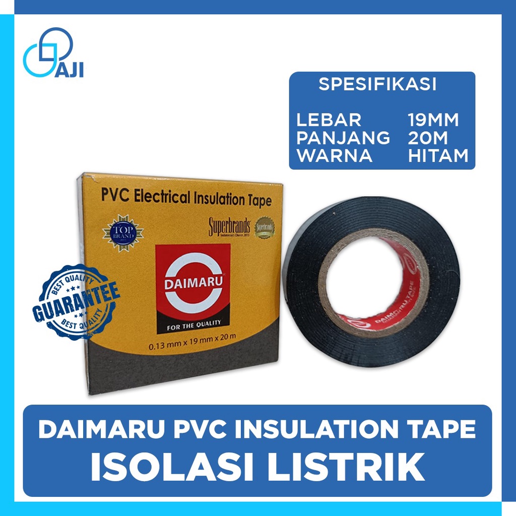 Jual Isolasi PVC Electrical Insulation Tape Daimaru / Isolasi Kabel ...