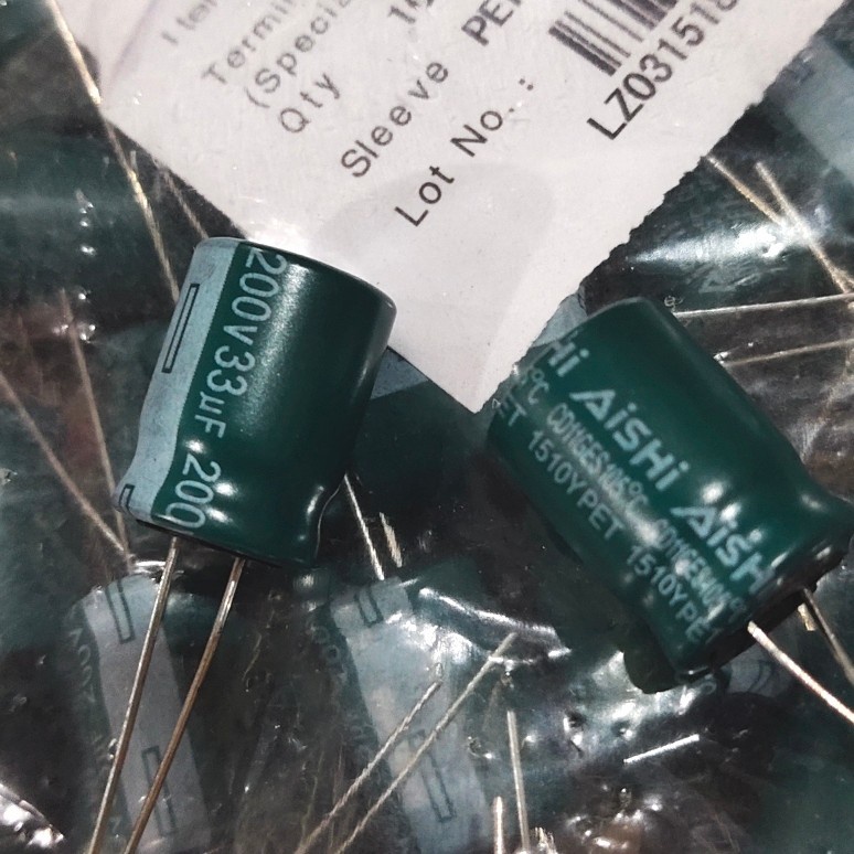 elco 33uf 200v AISHI original