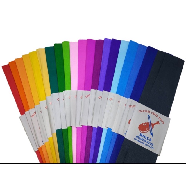KERTAS KREP/ TISSUE CREPP/ CREPE PAPER PANJANG SATUAN LEMBARAN GULUNGAN