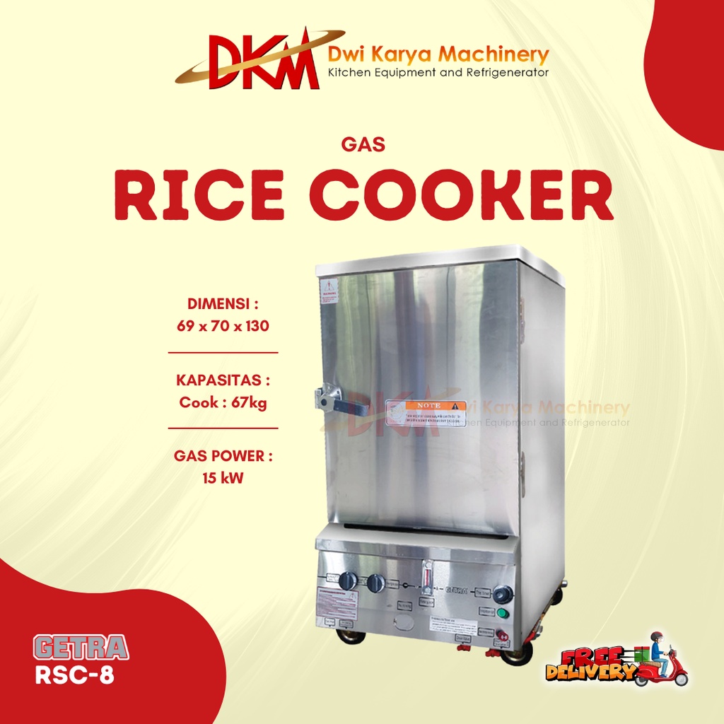 Heavy Duty Gas Rice Cooker RSC-8 / Rice Cooker Kapasitas Besar RSC8