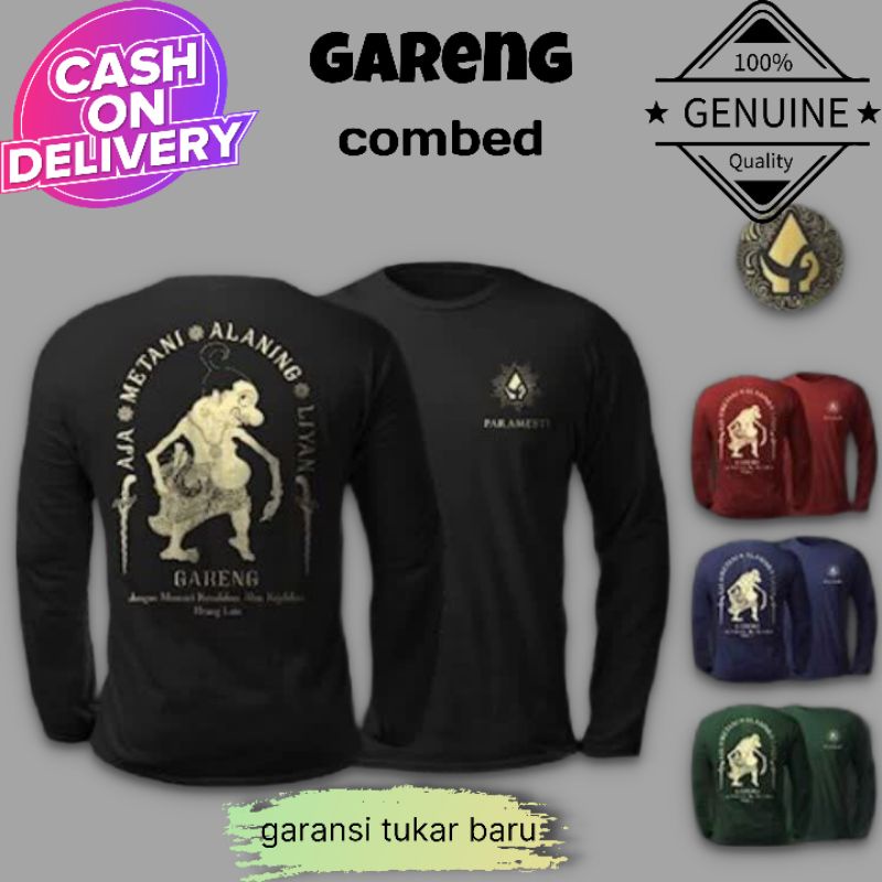 Kaos Cewek Cowok Kaos Distro Wayang Jawi Gareng Paramesti Magetan Asli Bahan Cotton Combed 24