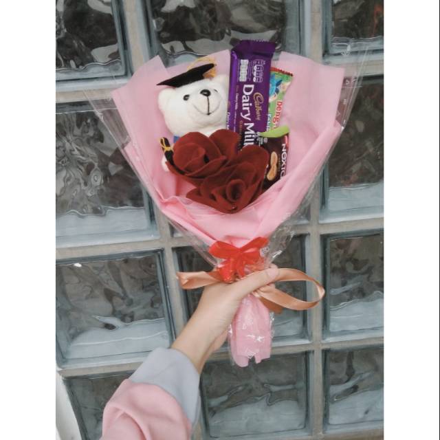 Exp Lama (COD) Buket Boneka, Coklat, snack Wisuda Bouquet Graduation Bucket coklat snack Berkualitas
