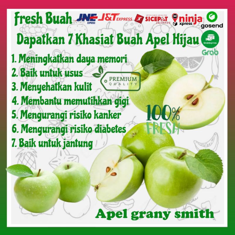 BUAH APEL GRANY SMITH SEGAR MURAH FRESH APEL GRANY SMITH BUAH APEL HIJAU SEGAR BUAH APEL BUAH BUAHAN