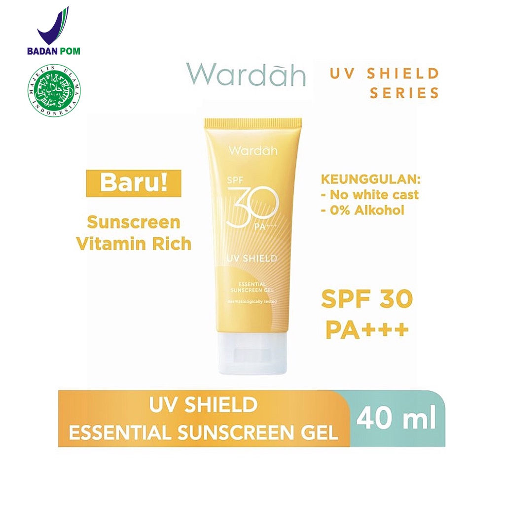 Wardah Uv Shield Essential Sunscreen Gel SPF 30 40ml