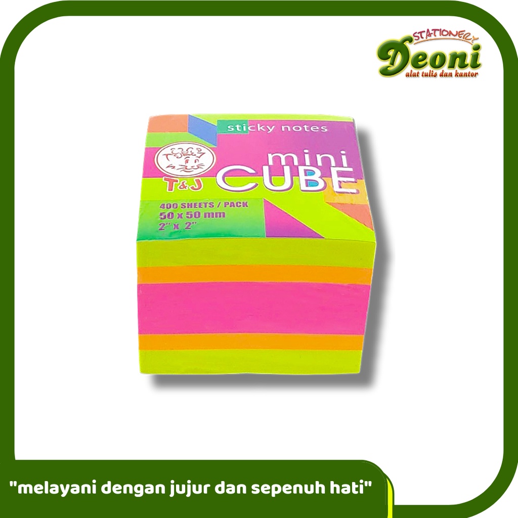

TJ MINI CUBE Sticky Notes 50x50mm 400 Lembar