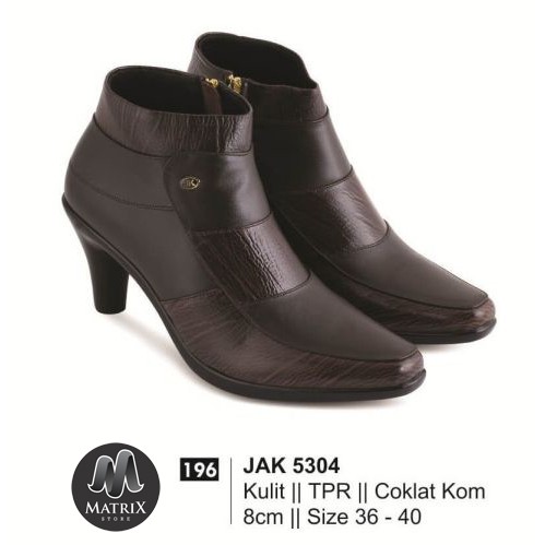 Sepatu Boot Kulit Wanita Casual Trendy - Sepatu Boots Wanita - Sepatu Kerja Wanita
