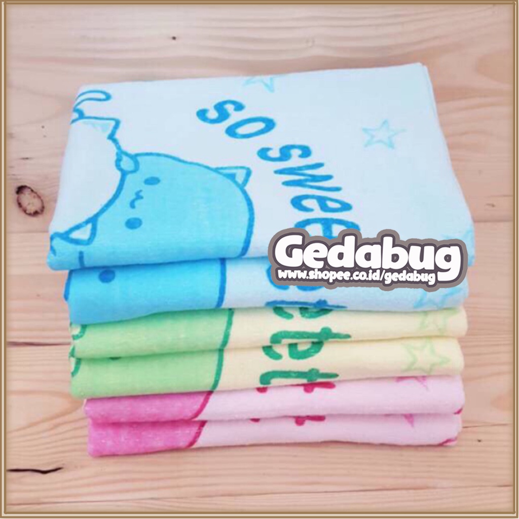 Handuk Mandi Bayi IVORY SABLON 110x60 Perlengkapan Mandi Bayi Semi Kapas - Gedabug