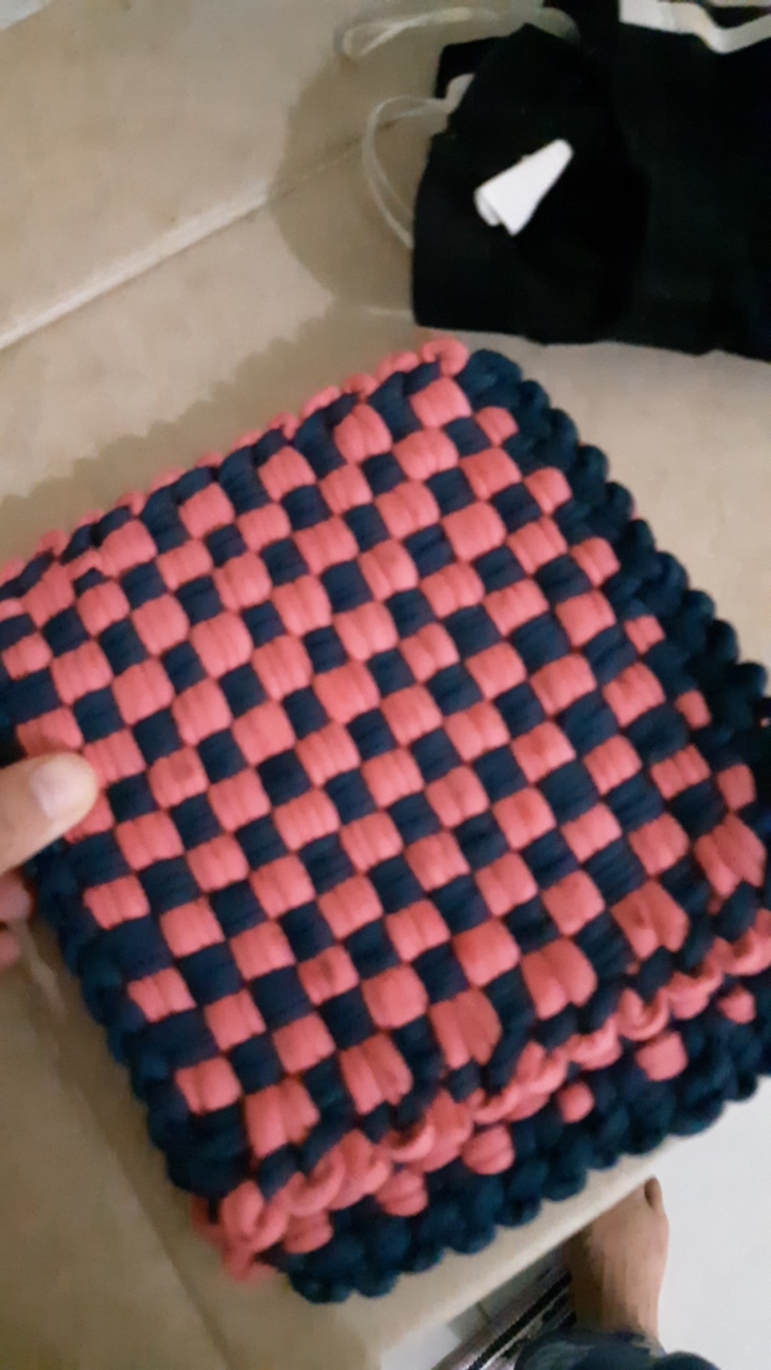 Pegangan Panci Penggorengan/ Lap Tangan Dapur Anti Panas / Cempal Anyam /lap Dapur Anyam