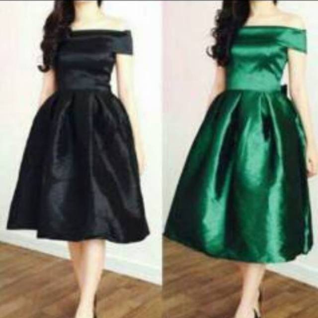 Dress Sabrina Princess Mewah Pesta TERLARIS Party Bagus Import Murah Satin Gaun Remaja Bangkok