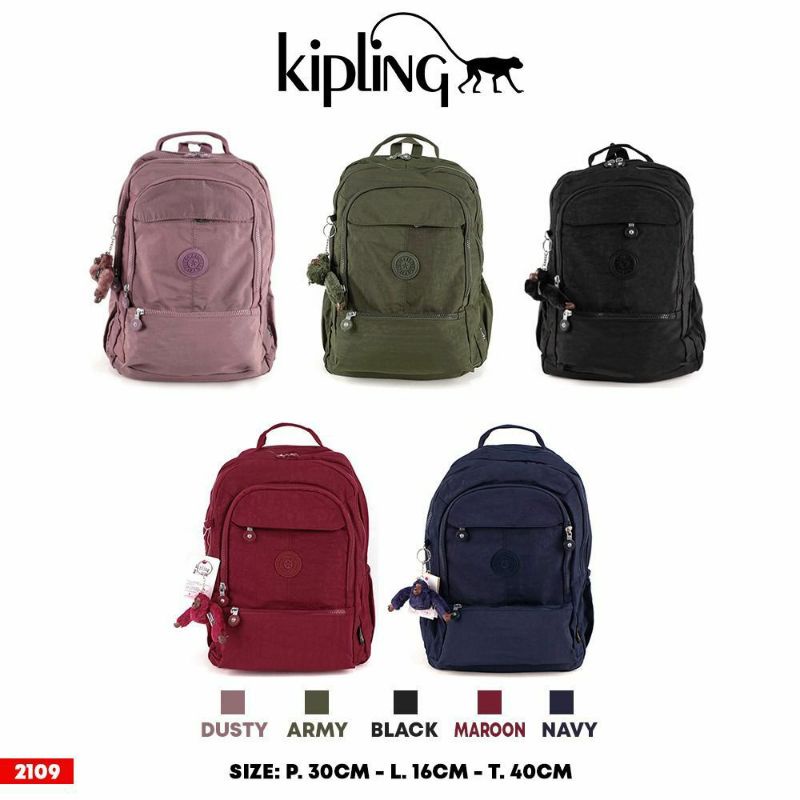 Backpack ransel large kipling tas sekolah kerja tas laptop import