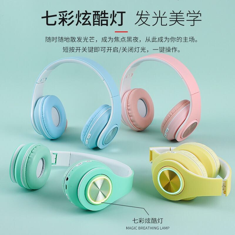 HEADPHONE DJ BANDO BLUETOOTH Type B-39 /WIRELESS INpoods Boom Macaron