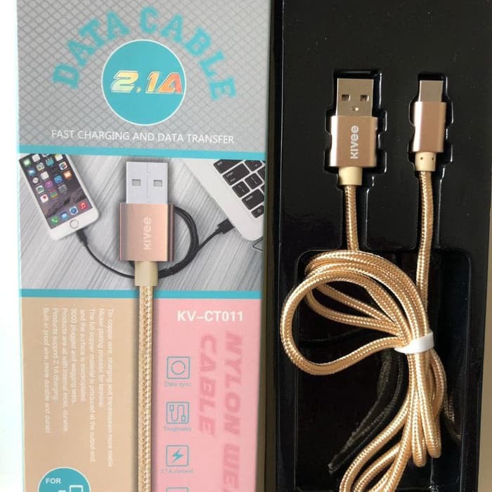 KIVEE CABLE KABEL DATA TERMURAH CT011 USB TYPE-C/MICRO ORIGINAL FAST CHARGING