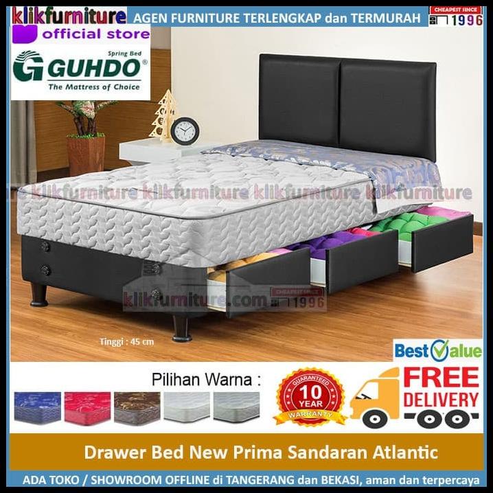 Guhdo New Prima Drawer Bed Laci - Full Set Atlantic - 100X200Cm