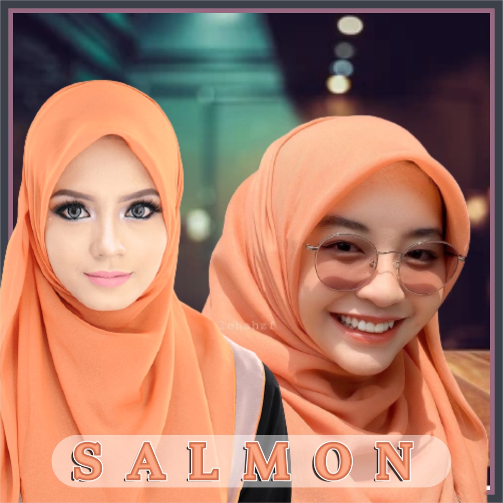 Bella Square/Jilbab Segi Empat/Kerudung Segi Empat/Hijab/polycottonmurah/PART1-SALMON