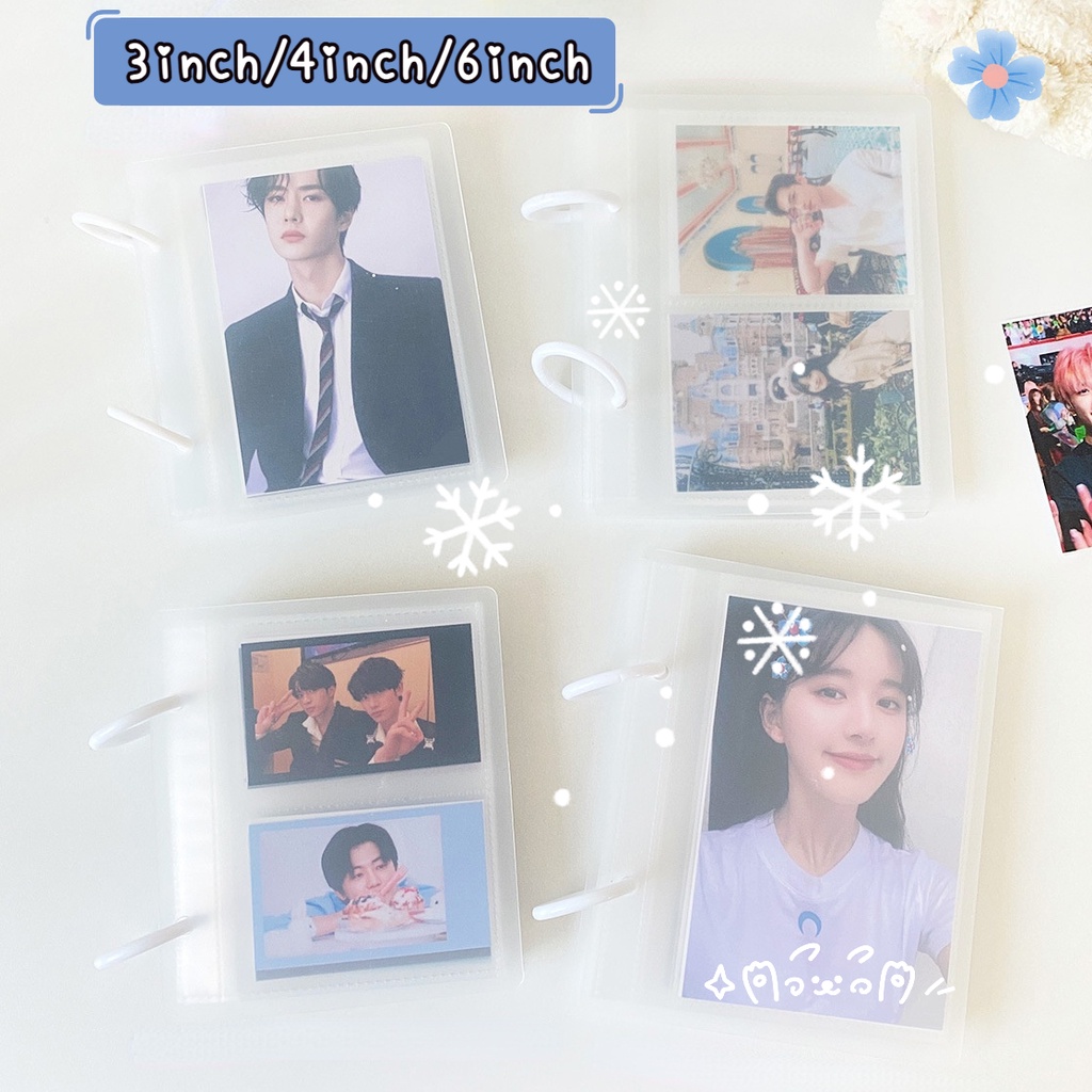 3inch/4inch/6inch Binder Gaya Minimalis Matte Cover Album Foto Untuk Mini Photo Card Holder Storage Book