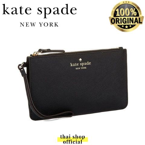 (100% ORIGINAL) Wristlet KATE SPADE Clutch Slim Bee with Logo Pouch