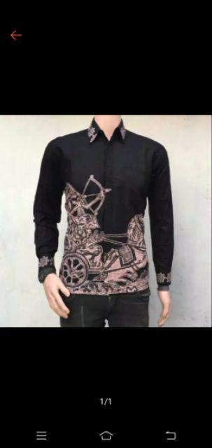 Kemeja Batik Pria/blak Sweet Andong Wayang Lengan Panjang