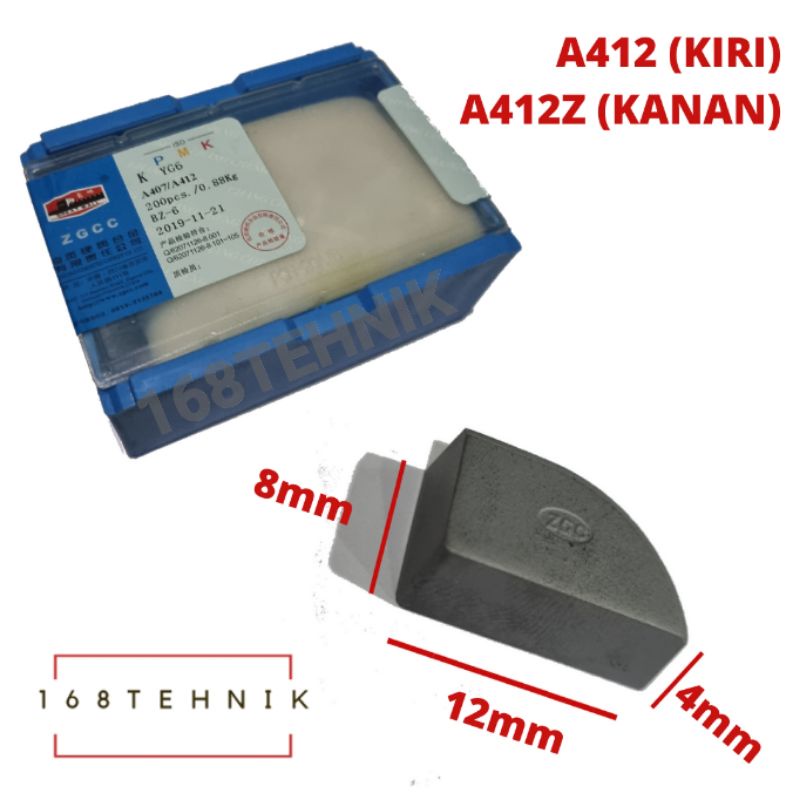 MATA PAHAT WIDIA YG6 A412 KANAN KIRI / PISAU WIDIA YG-6 A412 / YG-6 A412Z / BETEL WIDIA A412 BOX