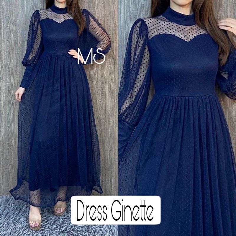 DRESS FASHION GINETTE, TILE FURING, DRESS MAXY, 2 UKURAN