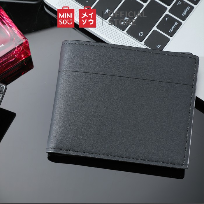 MINISO Dompet Horizontal Dompet Kasual Pria - Hitam