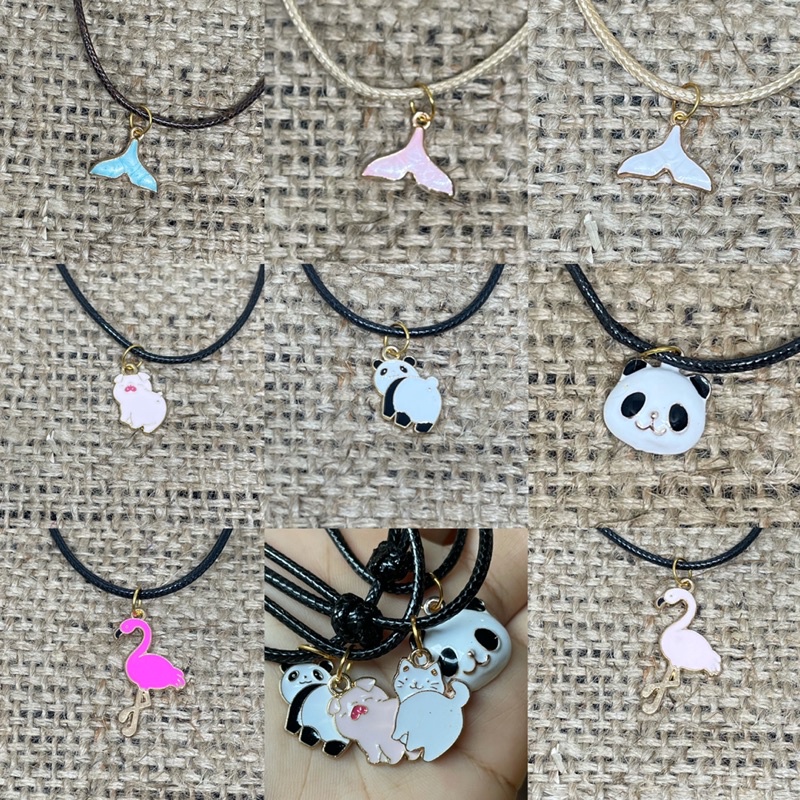 Gelang animal panda kucing unicorn flamingo sapi / gelang karakter korea epoxy couple tali
