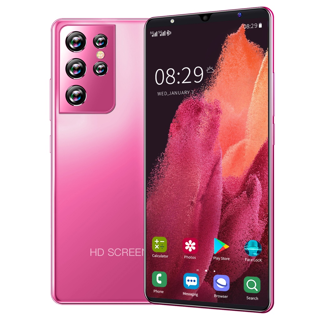 【Terbaru 2021 hp promo】 Galaxy S21 Ultra ram6+128GB hp Fingerprint Garansi Resmi Gratis hp murah Ongkir hp android 5g murah joystick  hp androit PROMO CUCI GUDANG 2021 !!!! hadiah Natal COD-Pink