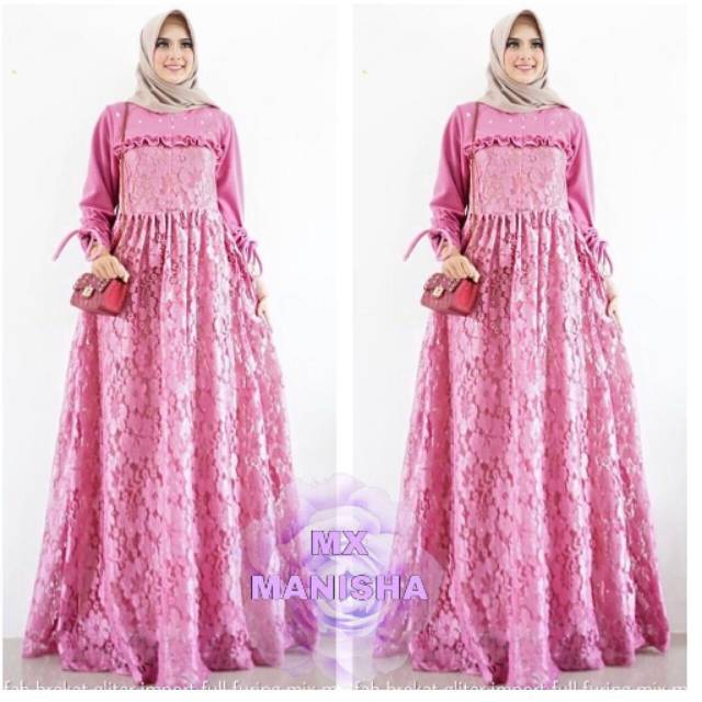 Baju muslim / manisha maxi /maxi manisha /dress muslim / maxi brikat