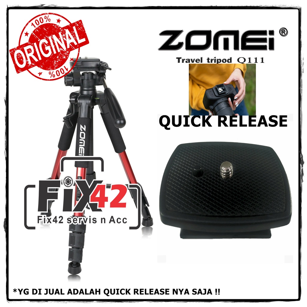 Quick Release Plate for Tripod Zomei Q111 43mm Original New zomei endurax kingjoy etc.