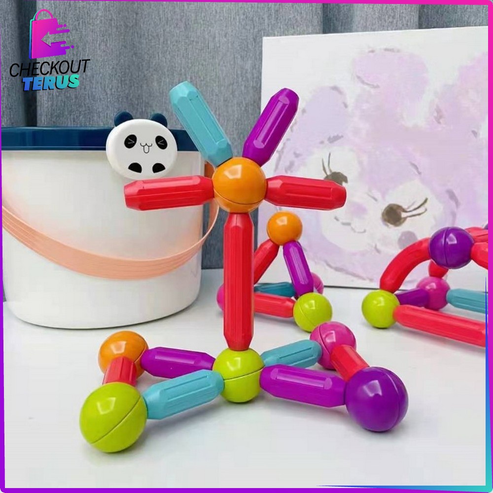 CT M211 Mainan Kreatifitas Anak Magnetic Building Block Rods Mainan Magnetic Stick Blocks game Mainan Magnetic Stick Toys