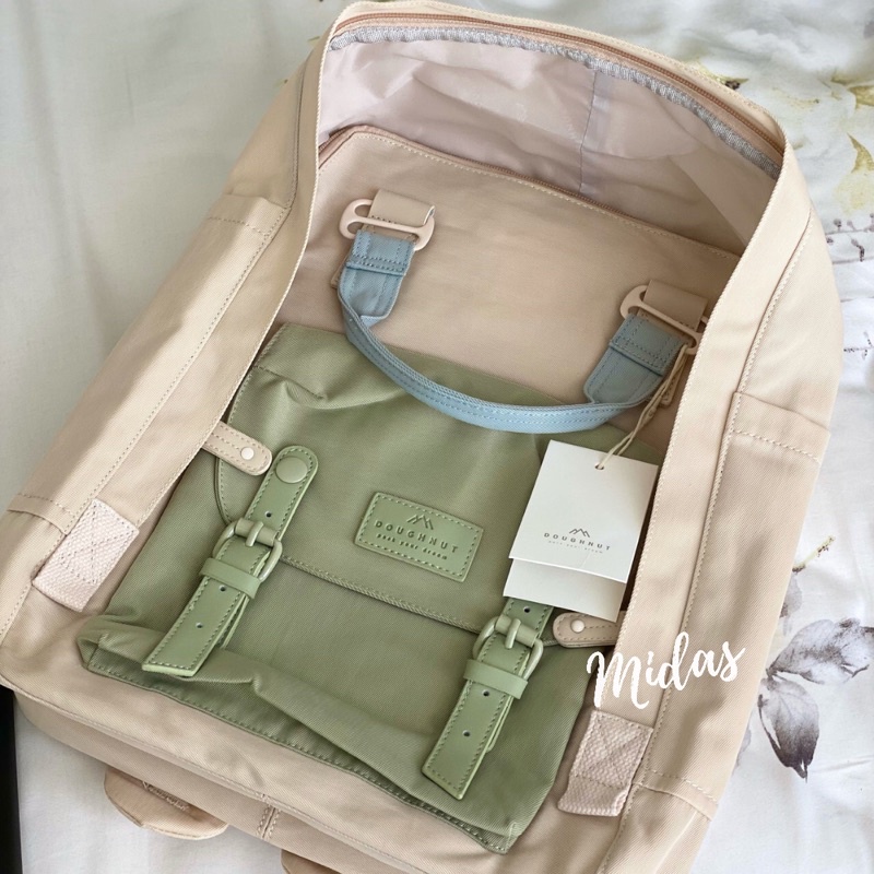 11.11 BIG SALE !! TAS BACKPACK DOUGHNUT MACCARON-PASTEL CREAM GREEN