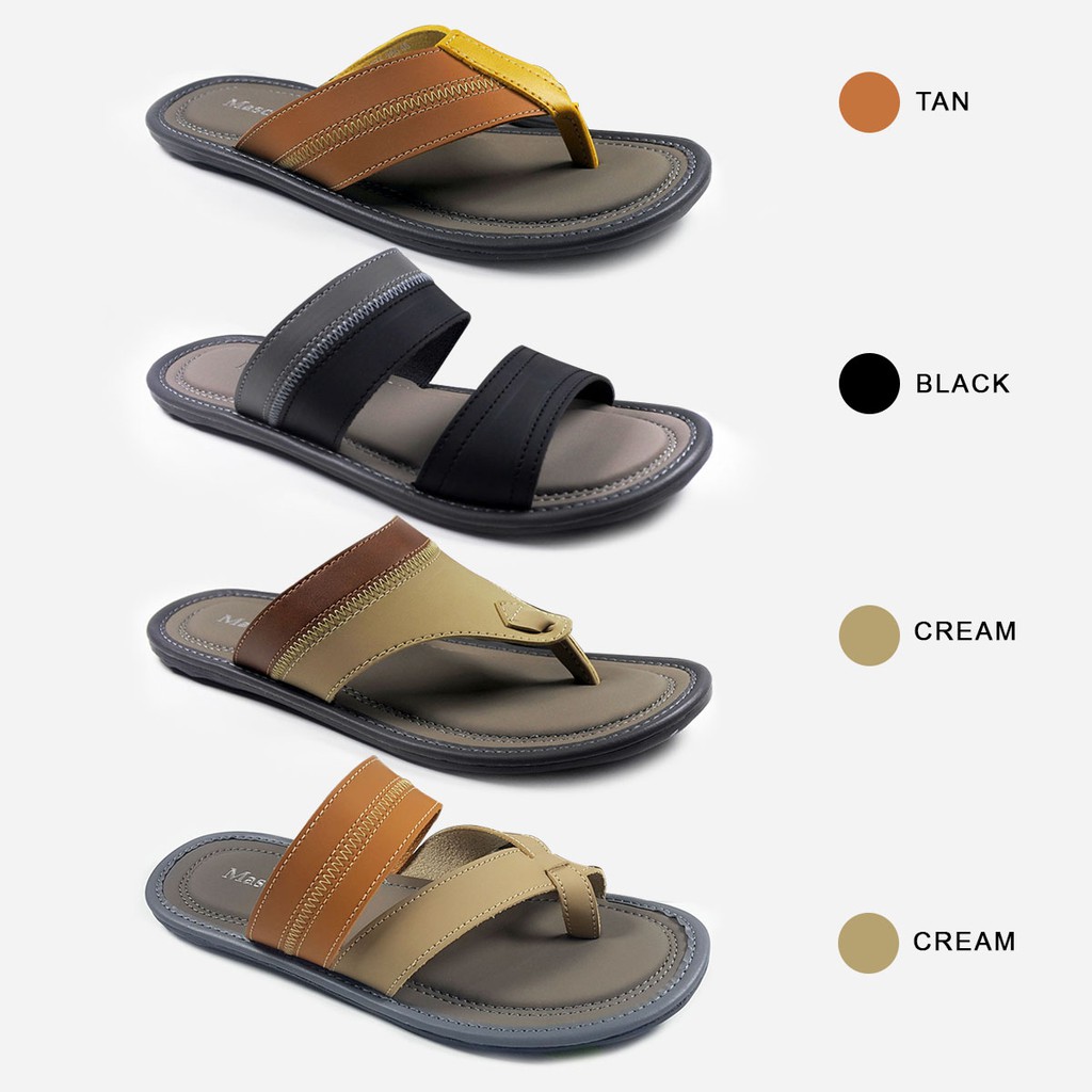 Mascotte LIPOSO Sandal Pria 975.280-283 [ Tan, Hitam dan Cream ] / Ramayana Jatinegara