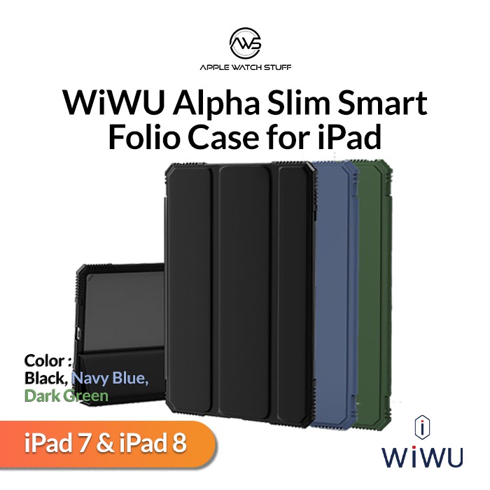 WiWU Alpha Slim Smart Folio Case for iPad 7 iPad 8 10.2 inch