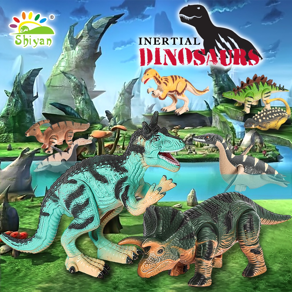 [Shiyan] mainan dinosaurus inersia putar dan mainkan mainan anak anak bayi lucu cool dinosaur kids toys PENGIRIMAN RANDOM