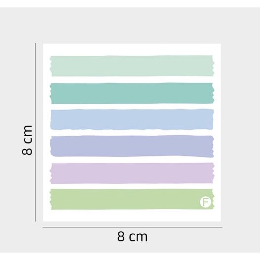 Colorful Morandi Line Sticky Notes (50 sheet)