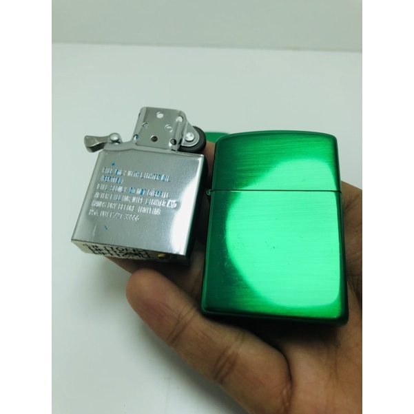 Korek Zippo Croum Hijau Korek Elegan Korek Antik