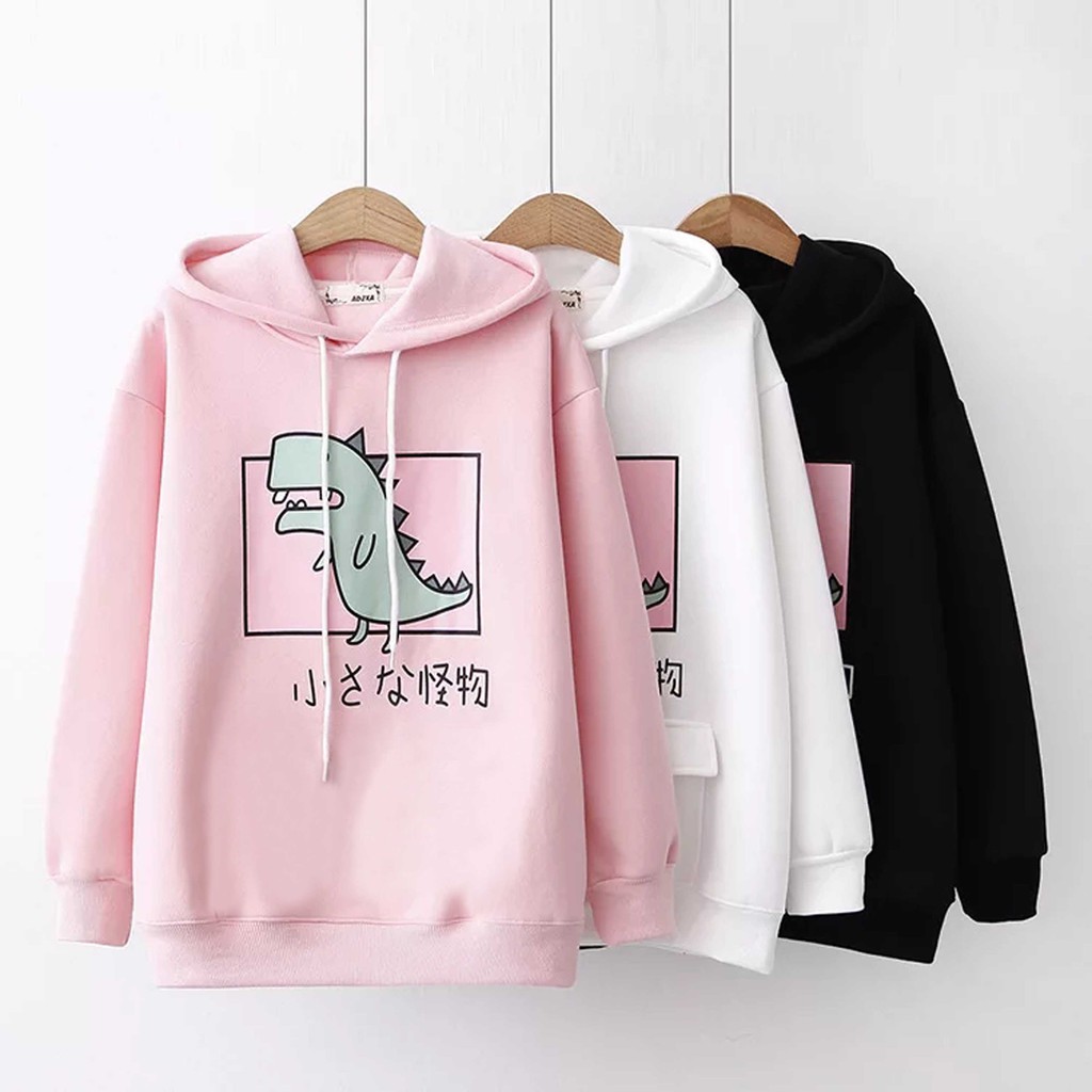 Sweater Hoodie Murah Wanita / Sweater Hoodie Lengan Panjang Wanita DINO